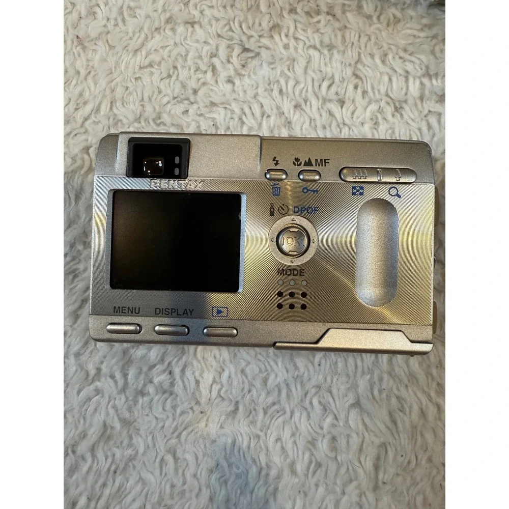 Pentax Optio S Digital Camera 3.2MP Optical Zoom Silver Vintage Y2K Parts Only